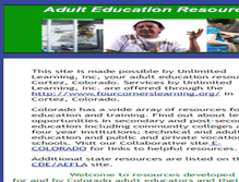 Tablet Screenshot of coloradoadulted.org